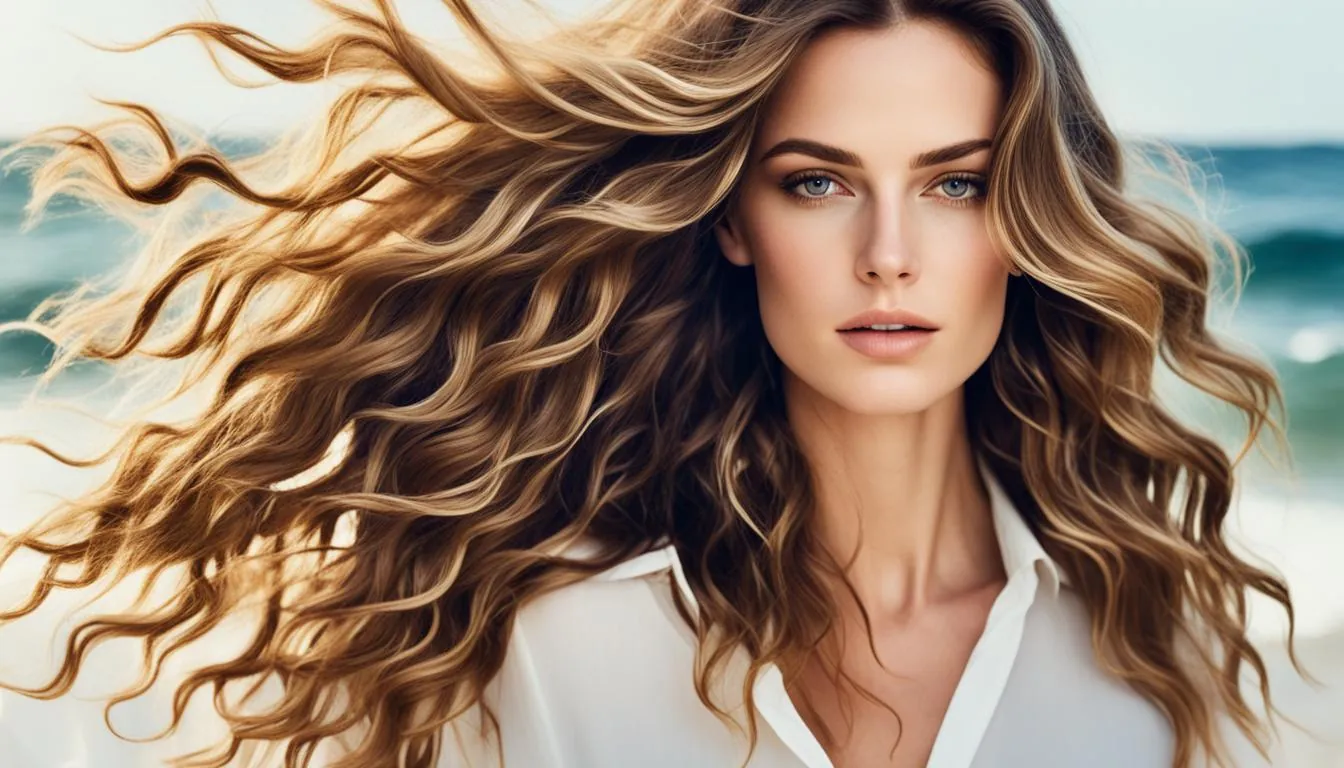 Piecey beach waves styled with light product