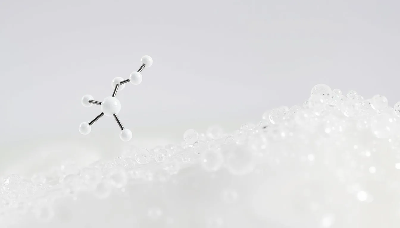 Shampoo lather on wet hair