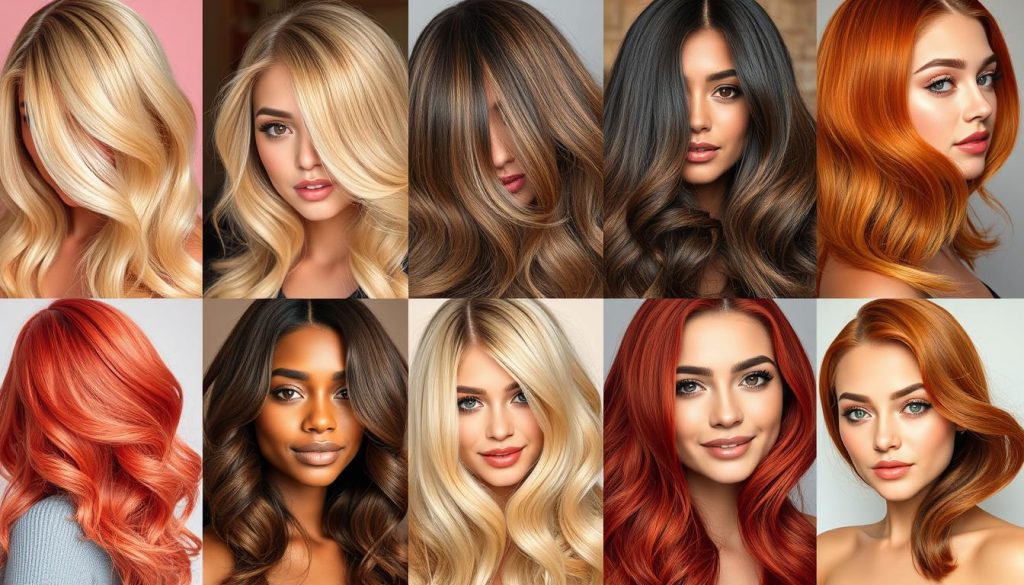 skin tone hair colours
